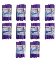Dolphin Frozen Kalın Kokteyl Buzlu İçecek Pipet - Düz - Mor - 22 Cm. - 8 mm. -100 Adetlik 10 Paket