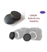 CANON FOTOĞRAF MAKİNESİ BODY KAPAĞI CANON OBJEKTİF KAPAĞI