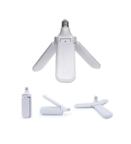 3 KOLLU PERVANE MODELİ BEYAZ LED LAMBA AMPUL 24W - E27 (5343)