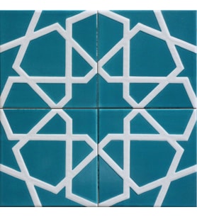 Armada çini 20x20 cm SP 100 Mavi Beyaz Desenli Kütahya çinisi