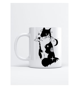 Aesthetic Kedi Baskılı Kupa Bardak