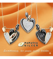 925 Ayar Kişiye Özel Kalpli Kolye.Zirkon Taşlı.rose.gold.rodaj