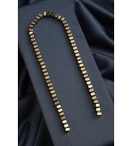 Hematit Doğal Taş Parlak Antik Sarı Rondela Kesim 6x4mm Dizi