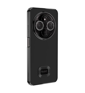Lexroo Xiaomi Redmi 14C 4G Kılıf Kamera Korumalı Logo Gösteren Omega Kılıf - Siyah