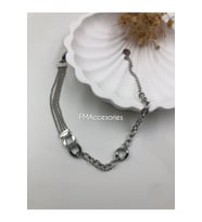 Kadın Çelik Bileklik Çoklu Zincir Sonsuzluk Figürü Minimal Şık Bileklik 18+5 Cm Hediye Kutulu