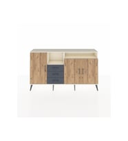 Arges Konsol 5 Raflı 3 Çekmeceli 3 Kapaklı 176x30x99 Aytaşı-Çam/Antrasit