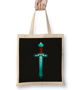 Minecraft Design Bez Çanta Uzun Saplı