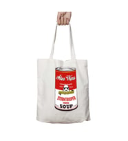 Star Wars Campbells Soup Stormtrooper Andy Warhol iki Tarafı Kalıcı Baskılı Yıkanabilir Çanta