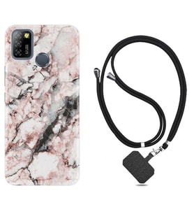 INFINIX Smart 4 5 6 Zero 8 S5 Pro Kılıf Boyun Askılı Silikon Colorfull Marble 2 1389