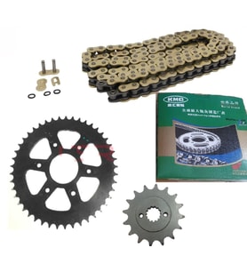 BAJAJ DOMİNAR 400 ORİNGLİ ZİNCİR DİŞLİ SETİ (KMC GOLD ZİNCİR ) ARASMOTO (Siyah)