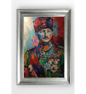 Gümüş Çerçeveli Atatürk Tablo a189
