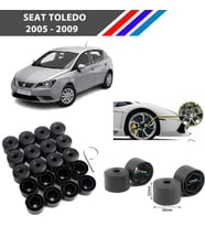 Otozet - Seat Toledo Bijon Civata Kapağı Siyah Renk 20 Adetli Set 17mm 1K06011739B9