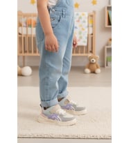 United Colors Of Benetton Beyaz Lila Cırtlı Kız Çocuk Spor Ayakkabı BNI-11092 P
