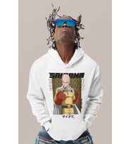 Saitama One Punch Man Baskılı Unisex Oversize Anime Karakter Hoodie