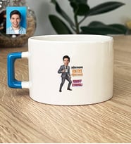 Kişiye Özel Karikatürlü Erkek Öğretmen Lüks Fincan Öğretmenler Günü Hediyesi