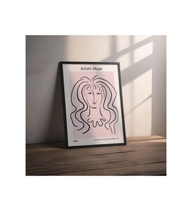 Dekoratif Çerçevesiz Poster Artist Muse  Soyut Çerçevesiz Tablo