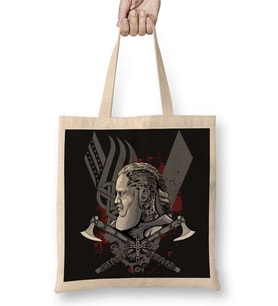 Vikings Ragnar Lothbrok Bez Çanta Uzun Saplı
