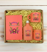BK Gift Kişiye Özel İsimli DTF Anne Temalı Somon Defter & Kahve Fincanı & Kolonya & Mum Hediye Seti-6, Anneye Hediye, Anneler Günü Hediyesi
