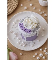 Mumelia Candles Doğum Günü Pastası İnci Temalı - Doğal Soya Dekoratif Hediyelik Mum
