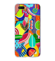 PrintiFy Oppo RX17 Neo  ile Uyumlu 1mm Slim Fit Retro Renkler 6 Baskılı Şeffaf  Kılıf