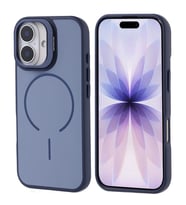 Apple iPhone 17 Kılıf M-safe Şarj Özellikli Kamera Standlı Notron Kapak (Lacivert)