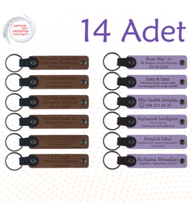 A Kahve & Mor Menekşe, Kurumsal Workshop Katılımcılarına Hediye, 14’lü Set, Kişisel Özel Anahtarlık