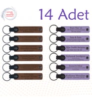 A Kahve & Mor Menekşe, Kurumsal Workshop Katılımcılarına Hediye, 14’lü Set, Kişisel Özel Anahtarlık
