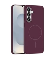 Samsung Galaxy S25 Uyumlu Kılıf M-safe Şarj Özellikli Zore Ruby Sert Kapak