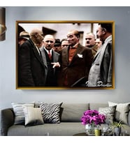 Altın Çerçeveli dekoratif tablo a519 (Gold)