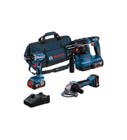 Bosch GSR+GWS+GBH+3X4.0AH+GAL 18V-40 Karma Set (Lacivert)
