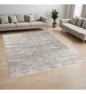 Eliana Home Dijital Baskı Yıkanabilir Kaymaz Taban Salon Halısı Ve Yolluk LN021-FNL276 (Kahverengi)