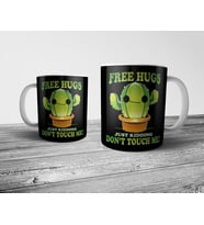 Pixxa Free Hugs - Dokunma Bana - Kaktüs Kupa Bardak Model 1