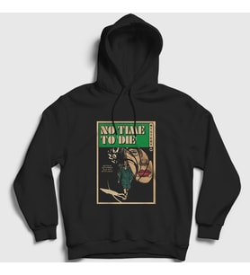 Presmono Unisex Beyaz No Time Billie Eilish Kapüşonlu Sweatshirt 154479tt (Siyah)