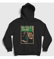 Presmono Unisex Beyaz No Time Billie Eilish Kapüşonlu Sweatshirt 154479tt (Siyah)