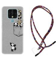 Tecno Camon 16 18P Pova Kılıf Boyun Asklı Rasta Silikon Pandalar 1798