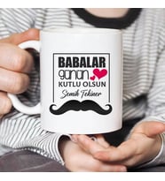 Kişiye Özel Babalar Günü Hediyesi İsimli Kupa Bardak