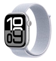 Apple Watch Series 10 Gps 46MM Silver Aluminium Case With Blue Cloud Sport Loop