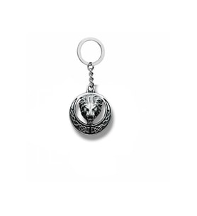 Lion’s Emblem – Gotik Aslan Kafası Daire Figürlü Unisex Metal Anahtarlık