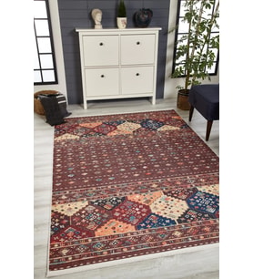 Dijital Kaymaz Yıkanabilir Geometrik Salon Halısı Mutfak Halısı Koridor Halısı Yolluk HLN1642