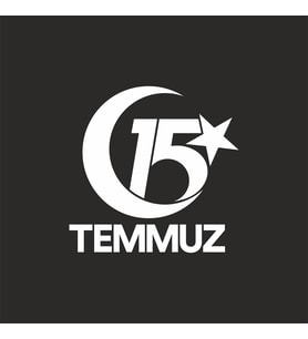 15 Temmuz  Sticker 17x17 Cm Beyaz