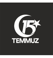 15 Temmuz  Sticker 17x17 Cm Beyaz