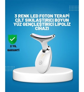 3 Modlu Boyun ve Yüz Bakım Cihazı – EMS, Temizleme, Sıcak Masaj ve Renkli Işık Terapi Özellikli