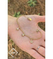 ÇGK KUYUMCULUK Charm Kadın Altın Şans Bileklik