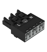 Wago 770-213 3 Kutuplu N-Pe-L Baskılı Dişi 4,00 mm² Siyah Konnektör