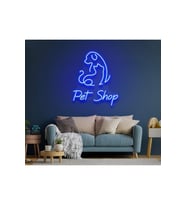 Pet Shop Yazılı ve Şekilli Neon Tabela