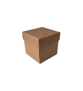 Komple Karton Kutu Düz Renk 6X6X6 CM (25 Adet)  Kraft