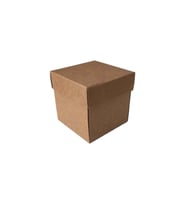 Komple Karton Kutu Düz Renk 6X6X6 CM (25 Adet)  Kraft