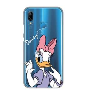 Huawei P20 Lite Uyumlu Ördek Desenli Şeffaf Telefon Kılıfı