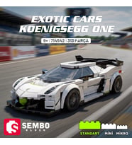 Sembo Block Koenigsegg One Yapı Bloğu Seti – 313 Parça (Beyaz)