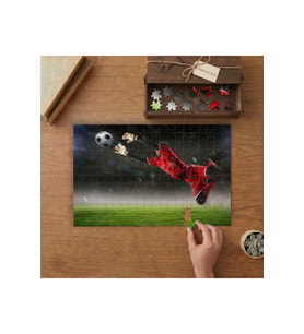 Kaleci- Futbol Sahası Tasarımı 240 parça Ahşap Puzzle Ahşap Kutuda MP00822
